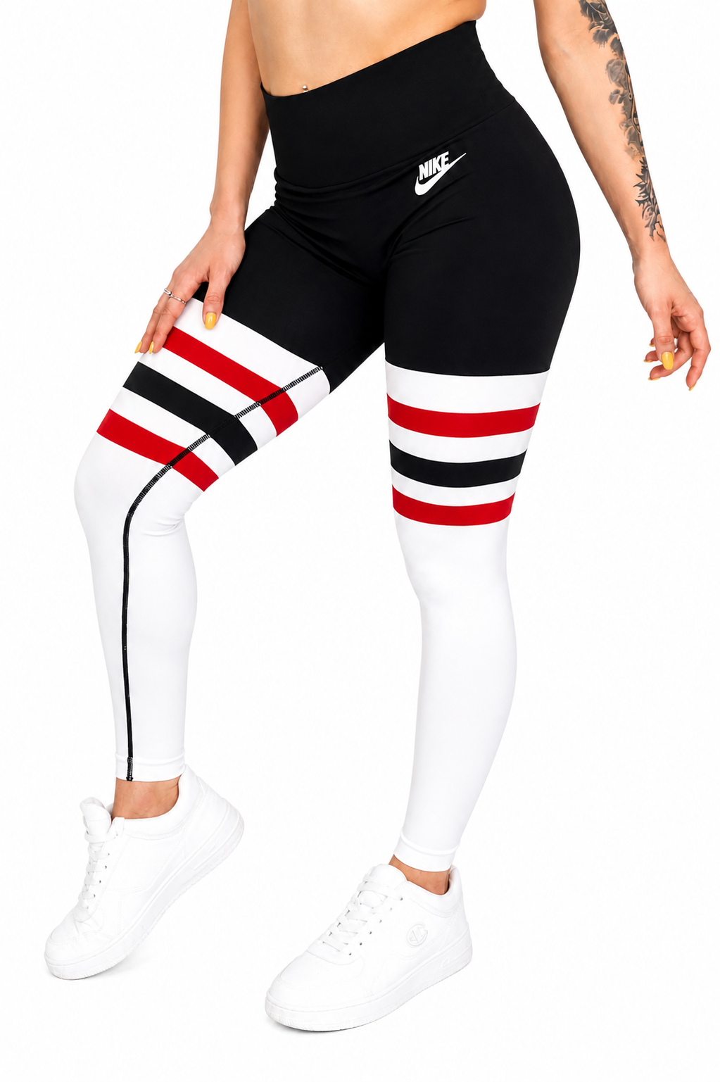 Leggings fitness con franjas ajuste perfecto