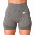 Short Deportivo Push Up Jaspeado Talle Alto Sin Costuras