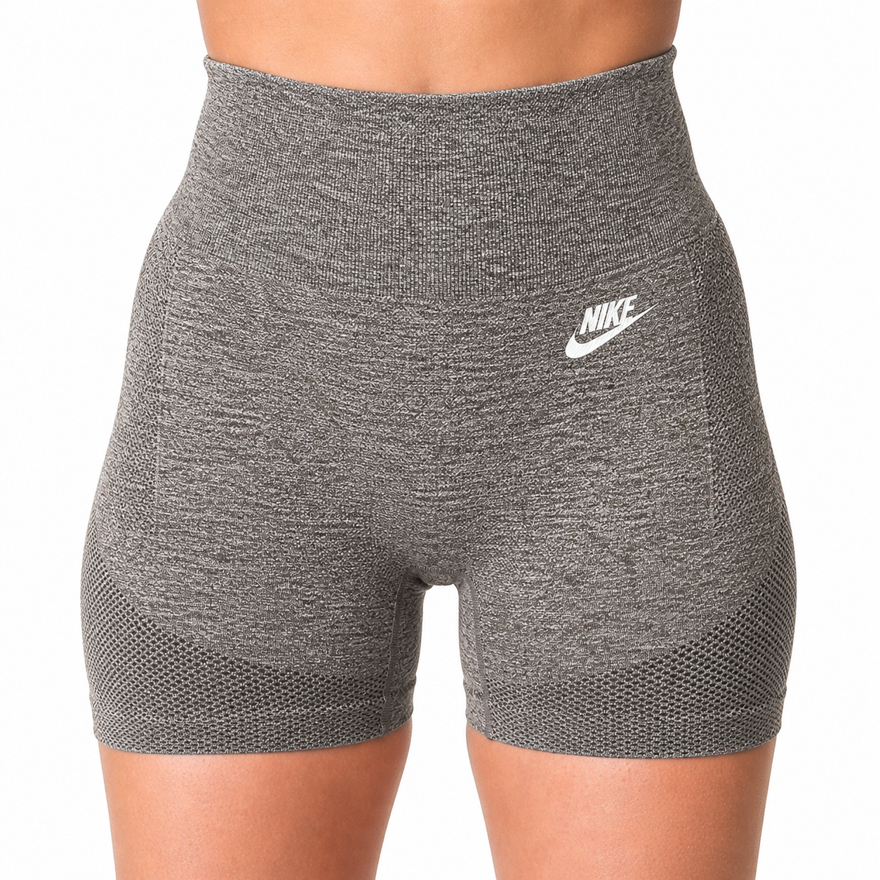 Short Deportivo Push Up Jaspeado Talle Alto Sin Costuras