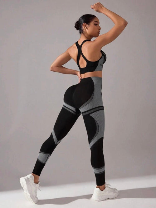 Conjunto fitness push up seamless mujer