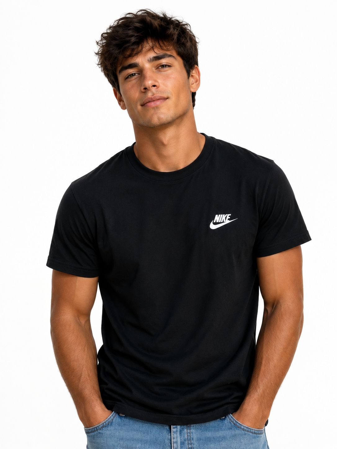 Camiseta básica Nike negra para hombre